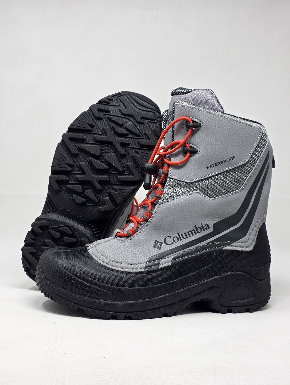 Columbia Youth Bugaboot Plus Iv Omni Heat Snow Boot Gray Boys Size 6 Pre-owned
